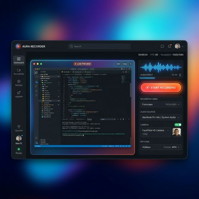 Modern Browser Recording Dashboard